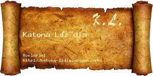 Katona Lídia névjegykártya